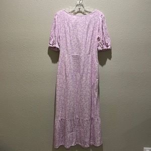 Linen blend maxi dress